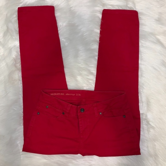 Talbots Red Signature Slim Crop Jeans Sz. 2 - Picture 2 of 4